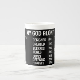 MEINE GOTT ALLEIN-Spezialität-Tasse Prozellantasse