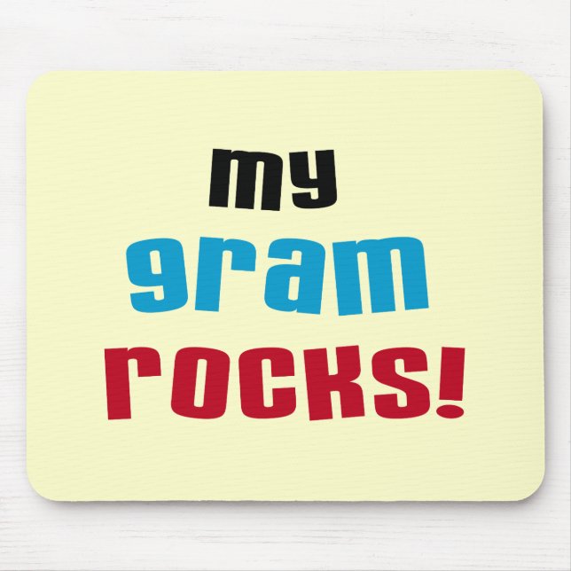 Meine Gram Rocks T - Shirt und Geschenke Mousepad (Vorne)