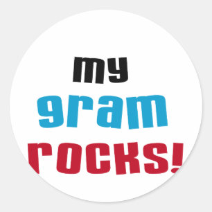 Meine Gram Rocks T - Shirt und Geschenke Runder Aufkleber