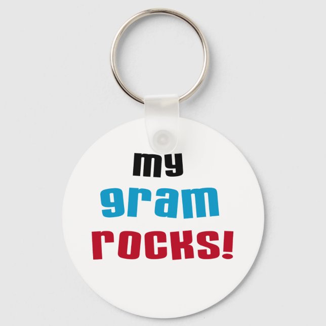 Meine Gram Rocks T - Shirt und Geschenke Schlüsselanhänger (Vorderseite)