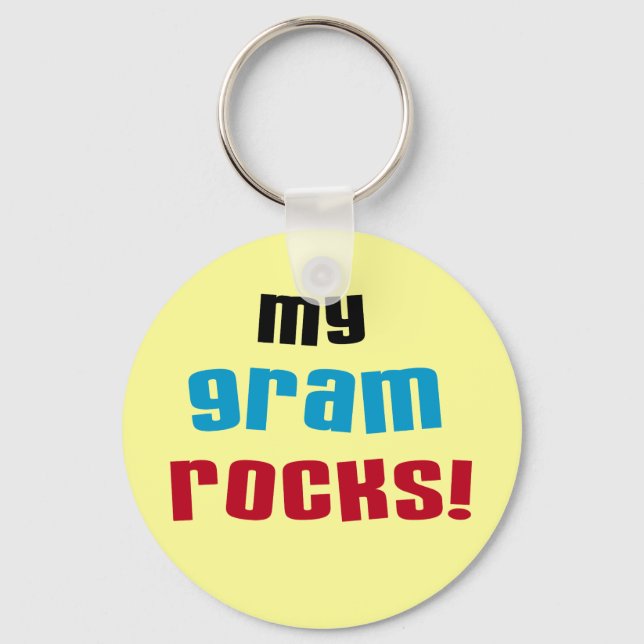 Meine Gram Rocks T - Shirt und Geschenke Schlüsselanhänger (Vorderseite)