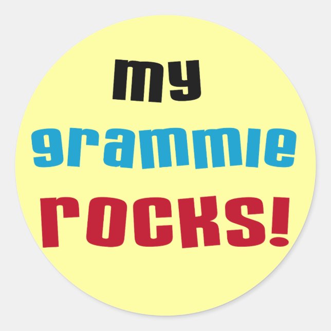 Meine Grammie Rocks T Shirts und Geschenke Runder Aufkleber (Vorderseite)