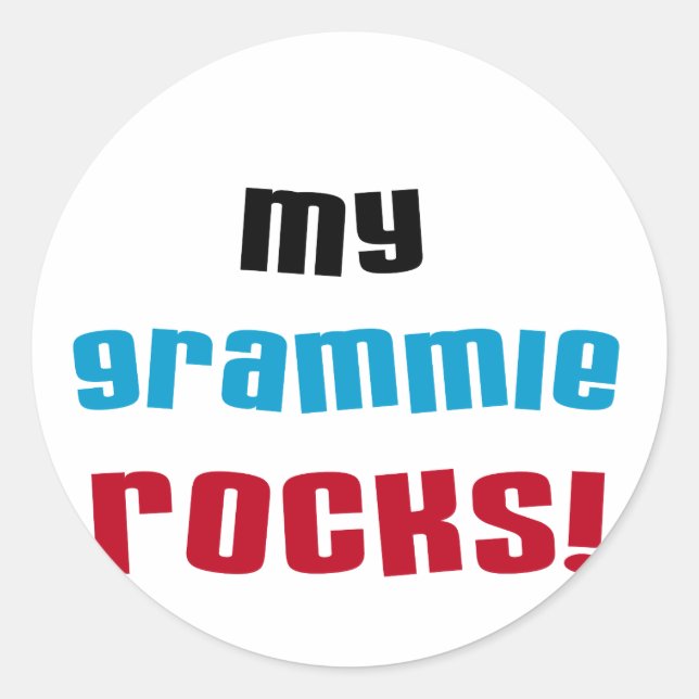 Meine Grammie Rocks T Shirts und Geschenke Runder Aufkleber (Vorderseite)