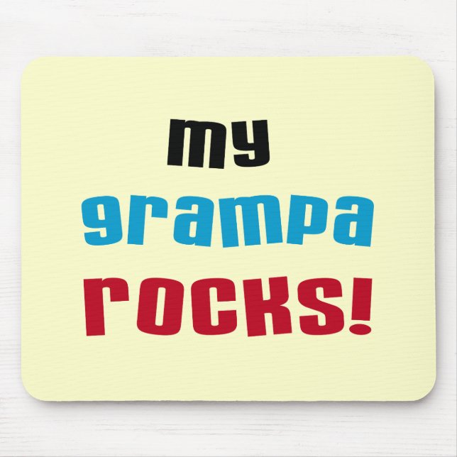 Meine Grampa Rocks T Shirts und Geschenke Mousepad (Vorne)