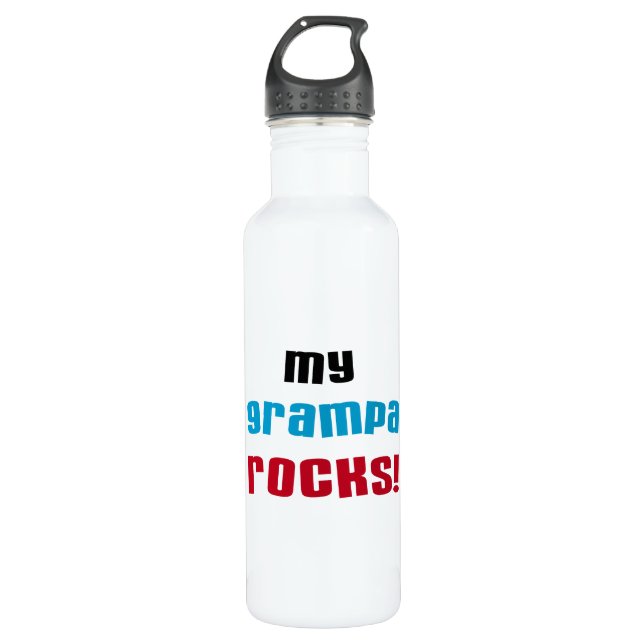 Meine Grampa Rocks Trinkflasche (Vorderseite)