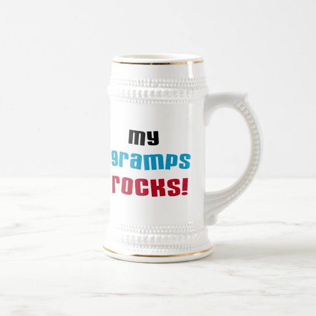 Meine Grampen Rocks T - Shirt und Geschenke Bierglas (Rechts)