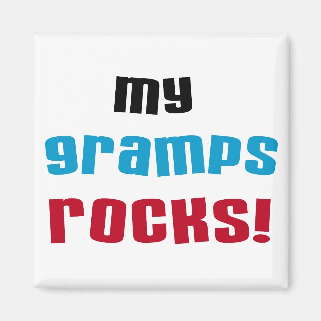 Meine Grampen Rocks T - Shirt und Geschenke Magnet (Vorne)