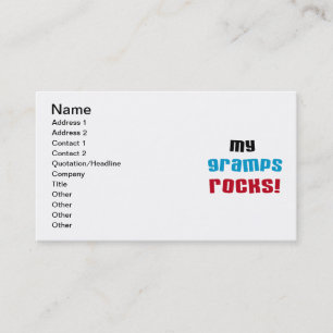 Meine Grampen Rocks T - Shirt und Geschenke Visitenkarte