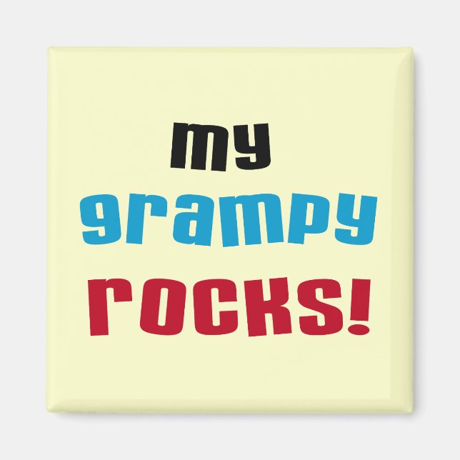Meine Grampy Rocks T Shirts und Geschenke Magnet (Vorne)