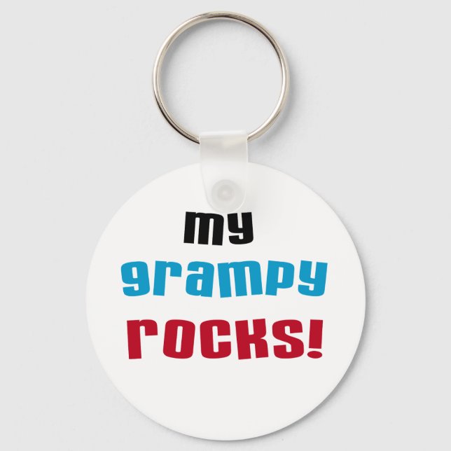 Meine Grampy Rocks T Shirts und Geschenke Schlüsselanhänger (Vorderseite)