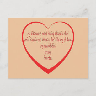 Meine Grandbabys sind meine Favoriten Postkarte