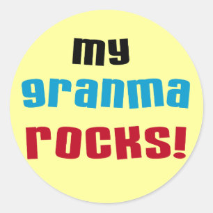 Meine Granma Rocks T Shirts und Geschenke Runder Aufkleber