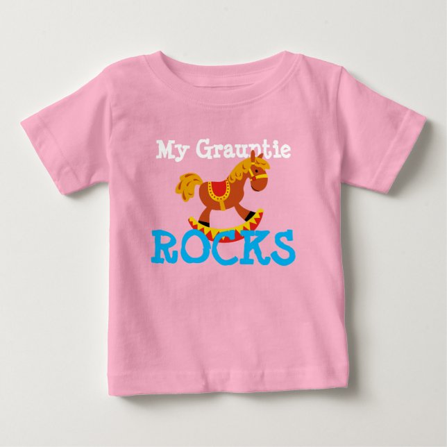 "Meine Grauntie Rocks!" Baby T - Shirt (Vorderseite)