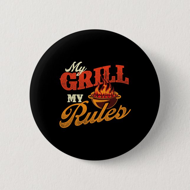 Meine Grill-Regeln - Pitmaster Byrbecue Grilling S Button (Vorderseite)