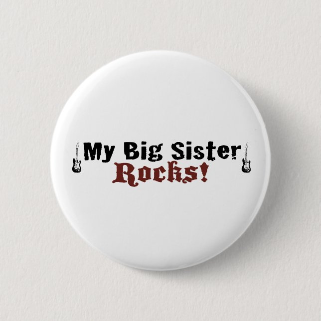 Meine große Schwester-Felsen Button (Vorderseite)