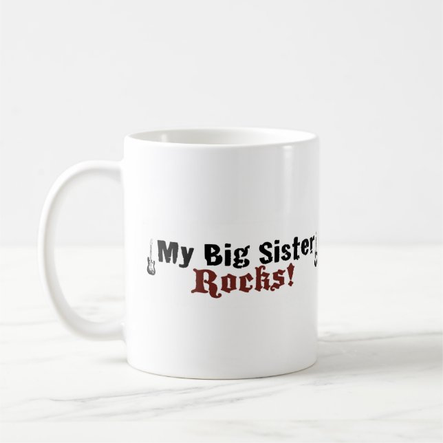 Meine große Schwester-Felsen Kaffeetasse (Links)