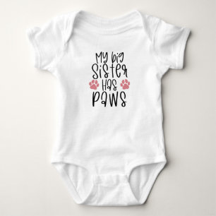 Meine große Schwester hat Pfoten, Lustige Babygroß Baby Strampler