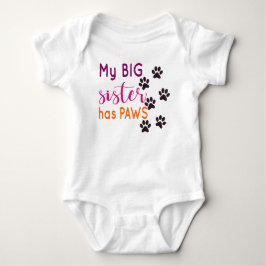 Meine große Schwester hat Pfoten - Niedlich Baby Strampler