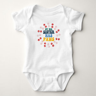 Meine große Schwester hat Pfoten - Niedlich Baby Strampler
