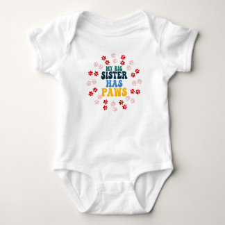 Meine große Schwester hat Pfoten - Niedlich Baby Strampler