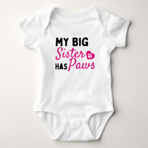 Meine große Schwester hat Pfoten - Niedlich Baby Strampler