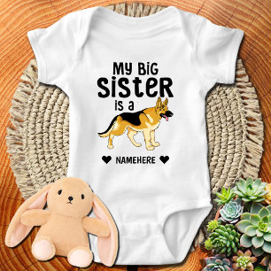 Meine große Schwester ist ein deutscher Schäferhun Baby Strampler