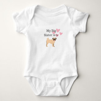 Meine große Schwester ist ein Mops Baby T Shirt