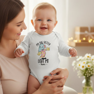 Meine große Schwester liebt mich mit personalisier Baby Strampler