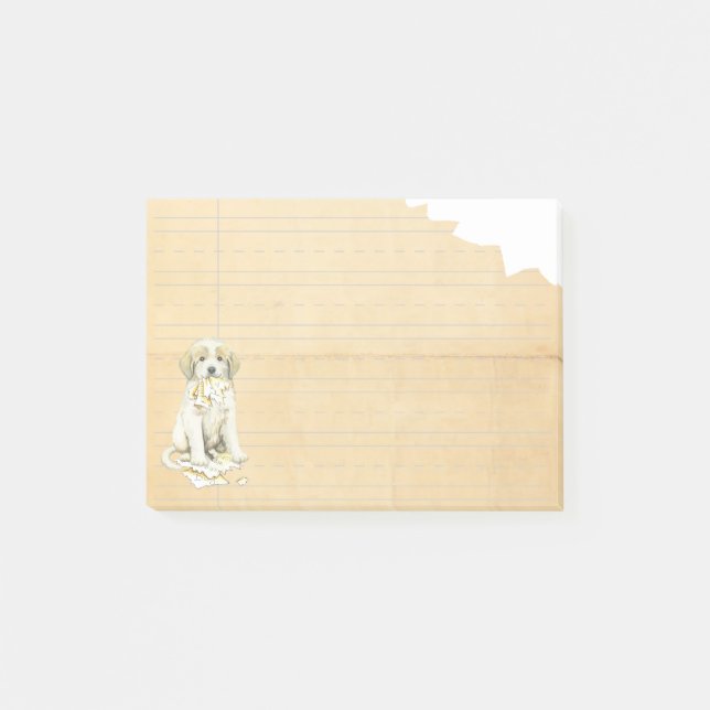 Meine großen Pyrenäen aßen meine Hausaufgaben Post-it Klebezettel (Vorderseite)