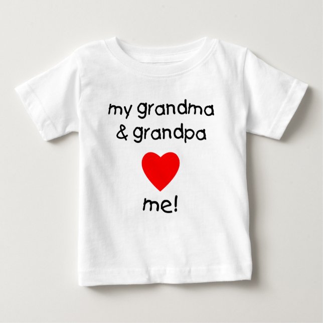 meine Großmutter- u. Großvater-Liebe ich Baby T-shirt (Vorderseite)