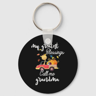 Meine größten Segnungen nennen mich Oma-Giraffe-Pu Schlüsselanhänger