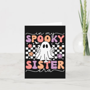 Meine gruselige Schwester Ära Retro-Geist Hallowee Karte