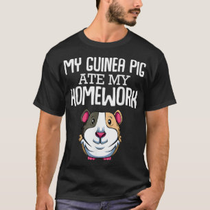 Meine Guinea Pig Ate meine Hausaufgaben Wheel Nied T-Shirt