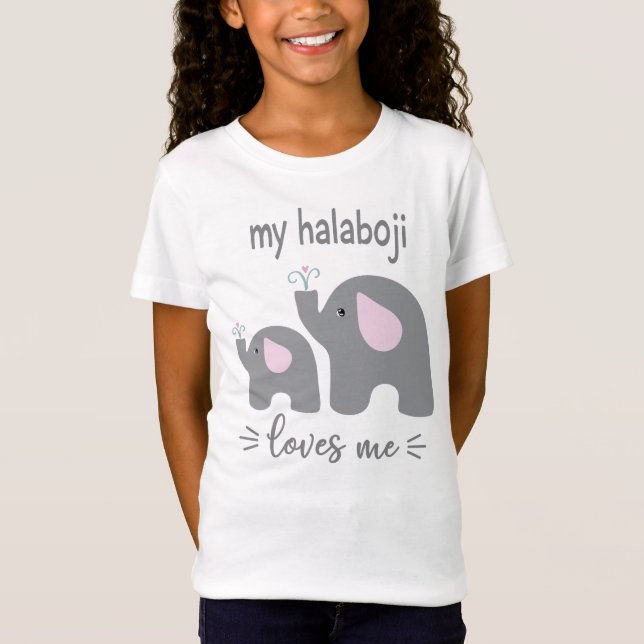 Meine Halaboji Lieben Ich - Elefantes Shirt für Ki (Vorderseite)