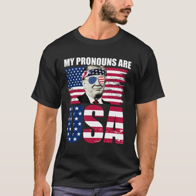 Meine Hauptrollen sind die USA Donald Trump 4. Jul T-Shirt (Vorderseite)