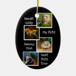 Meine Haustiere Foto Collage Die besten Haustiere Keramik Ornament