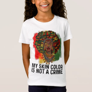 Meine Hautfarbe ist keine kriminelle afrikanische  T-Shirt
