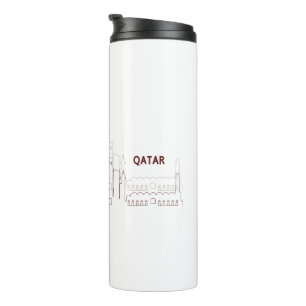 Meine Heimat Katar – Minimalistisches Design Thermosbecher