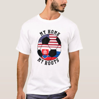 Meine Heimat Meine Wurzeln Slowakei Flagge Fußball T-Shirt