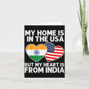 Meine Heimat USA Mein Herz Indien Indisch-Amerikan Karte