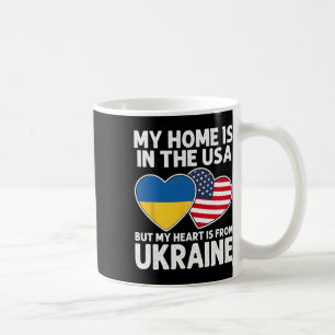 Meine Heimat USA, mein Herz Ukraine Ukrainisch-Ame Kaffeetasse