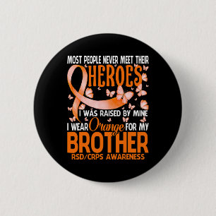 Meine Helden trage ich Orange für meinen Bruder Rs Button