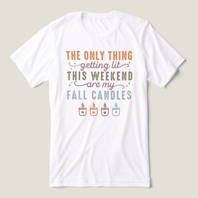 Meine Herbstkerzen bekommen Tri-Blend Shirt (Design Vorderseite)