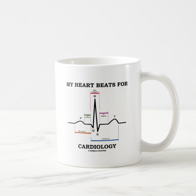 Meine Herz-Schläge für Kardiologie Kaffeetasse (Rechts)