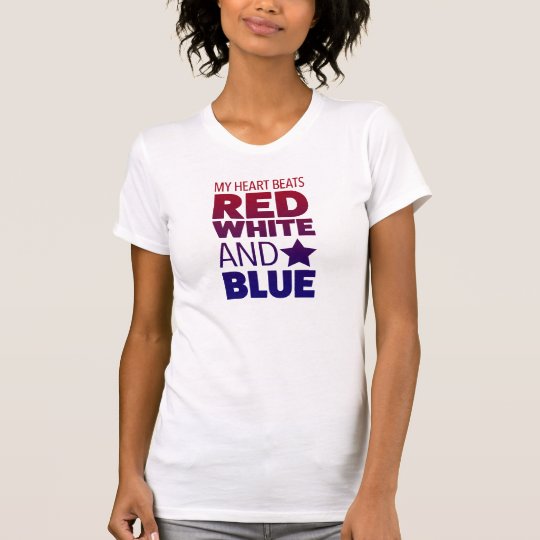 Meine Herz-Schläge Rot, Weiß und Blau T-Shirt