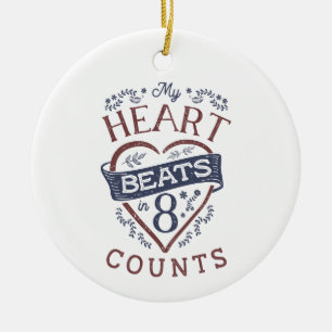 Meine Herzschläge in 8 Counts Tanz Keramikornament