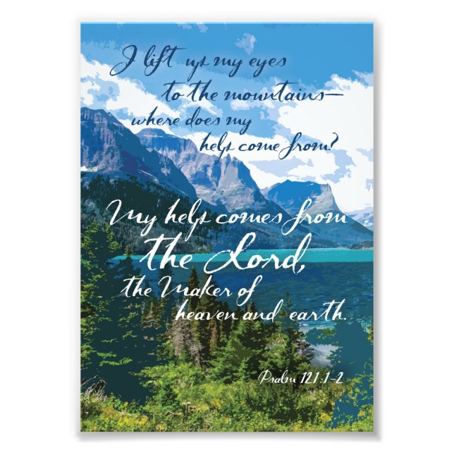 Meine Hilfe kommt vom Lord Psalm 121 Art Fotodruck (Vorne)