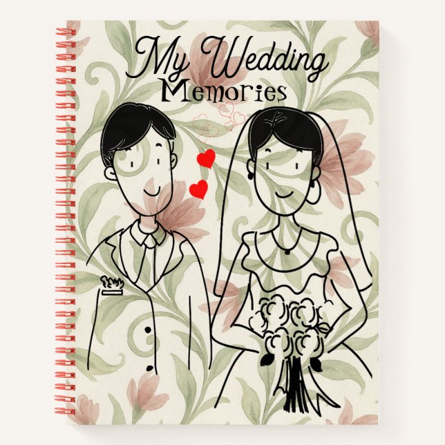 Meine Hochzeiten-Erinnerungen Notizbuch (Vorderseite)