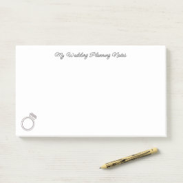 "Meine Hochzeitsplanung" Post-it Klebezettel