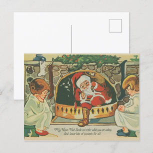 Meine Hoffnung - dass der Weihnachtsmann eintreten Postkarte